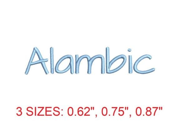 Alambic Embroidery Font: Sophisticated Branding for Small Business Merch