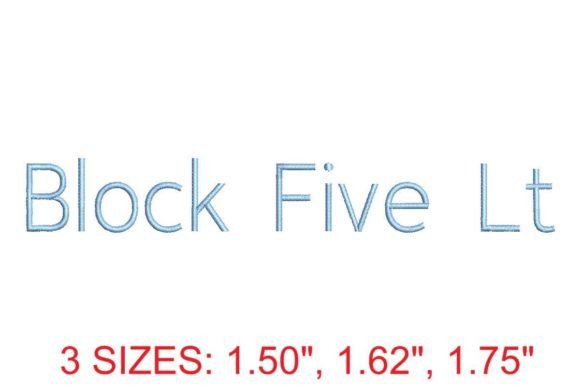 Block Five Light Embroidery Font