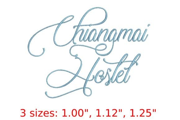 Changmai Hostel Embroidery Font