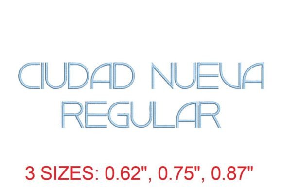 Ciudad Nueva RG Embroidery Font