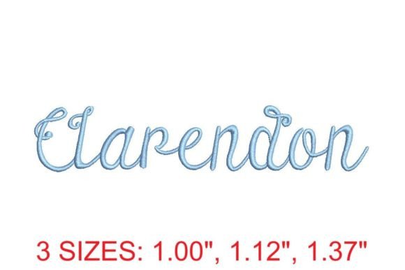 Clarendon Embroidery Font