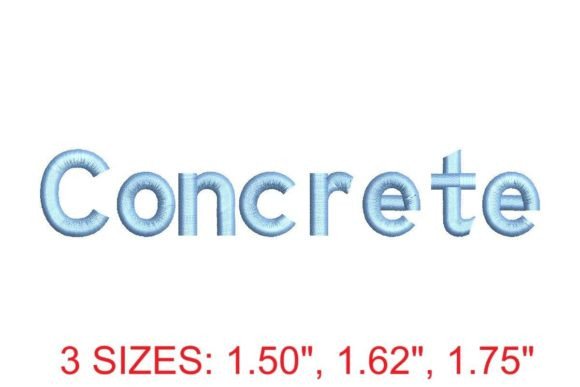 Concrete Embroidery Font