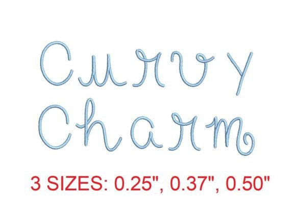 Curvy Charm Embroidery Font