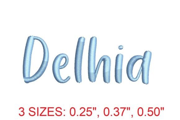 Delhia Embroidery Font