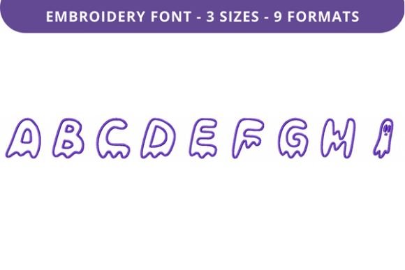 Drippy Ghost Font Uppercase A to I