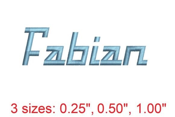 Fabian Embroidery Font: Elegant Sweatshirt Lettering