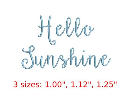 Hello Sunshine Embroidery Font