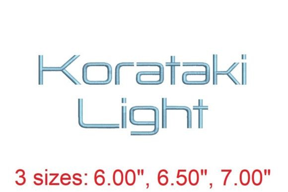 Korataki Light Embroidery Font