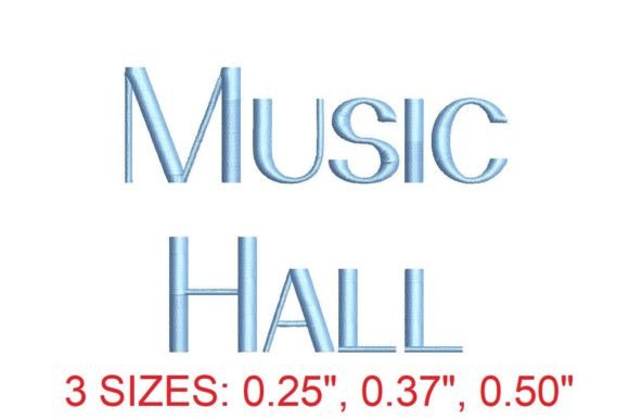 Music Hall Embroidery Font