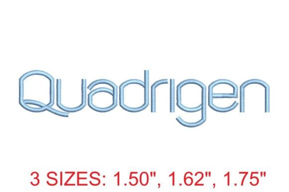 Quadrigen Embroidery Font