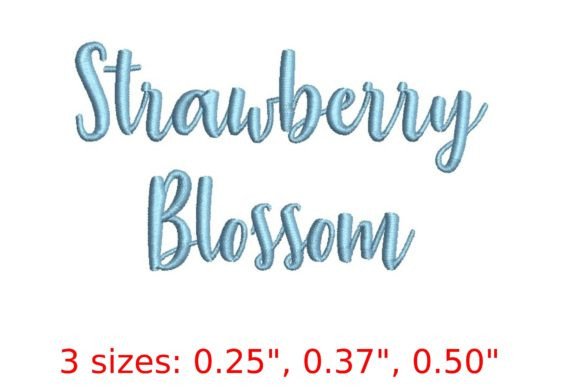 Strawberry Blossom Embroidery Font