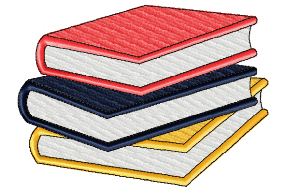 Three Books Embroidery Design
