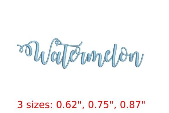 Watermelon Embroidery Font